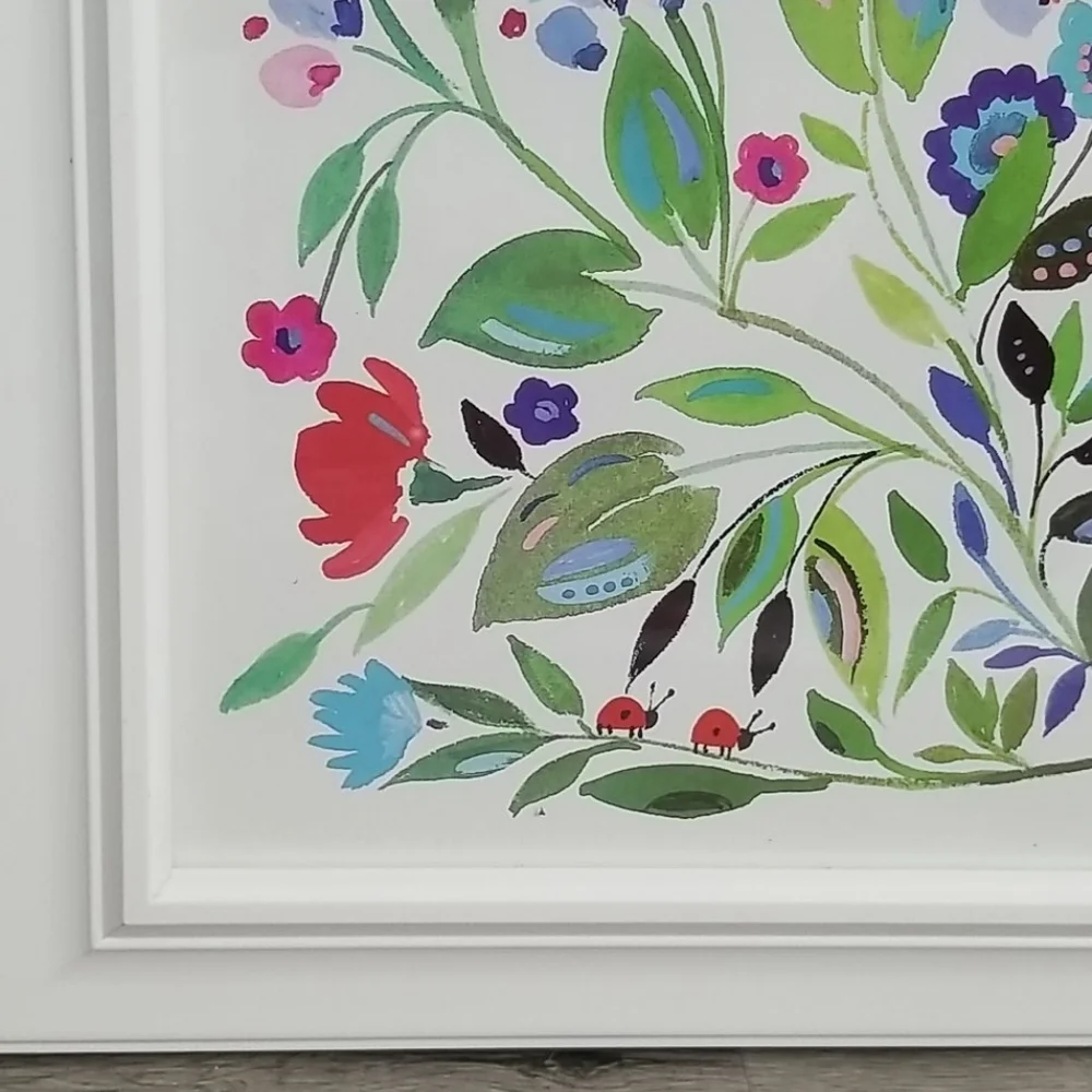Framed Butterfly Garden Friends Art Print